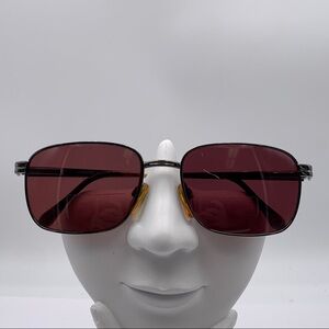 Vintage Luxottica LU1296 Gunmetal Oval Sunglasses